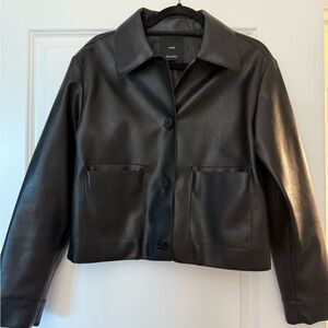 Mango Sleek Black Leather Jacket